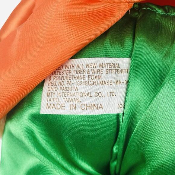 RARE Vintage Dan Dee Pumpkin Teddy Bear Halloween Trick or Treat Plush Hard Body - Picture 9 of 16